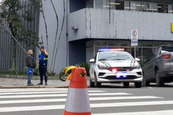 Foto - Ação de educação para o trânsito