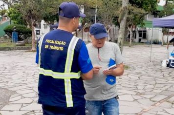 Foto - Ação de educação para o trânsito