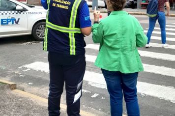 Foto - Ação de educação para o trânsito