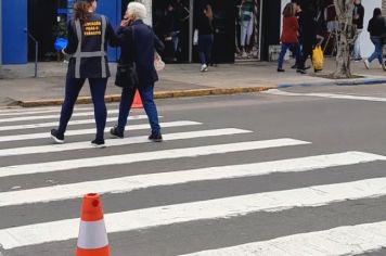 Foto - Ação de educação para o trânsito