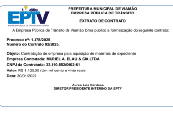 Extrato de Contrato