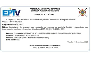 Extrato de Contrato