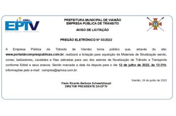 Aviso de Licitação