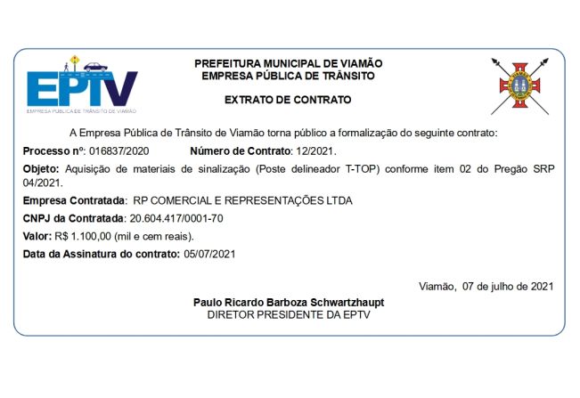 Extrato de Contrato